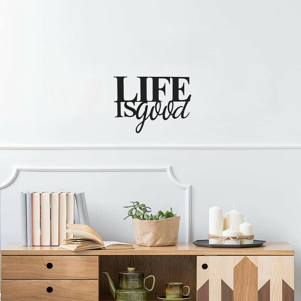 Metal Wall Art - Life Is Good Metal Ornaments Pretty Artwork Wall Stickers