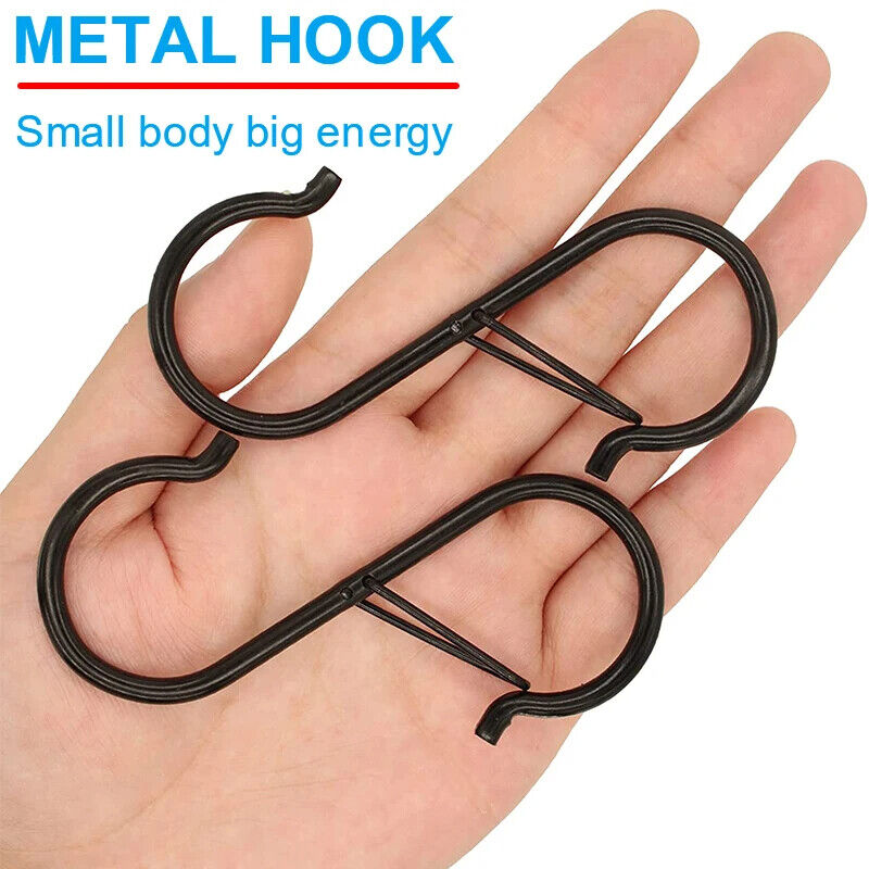 Hanging Hooks 10-100Pcs Metal S-Shaped Hanger Heavy Duty Clasp Pot Storage Rack