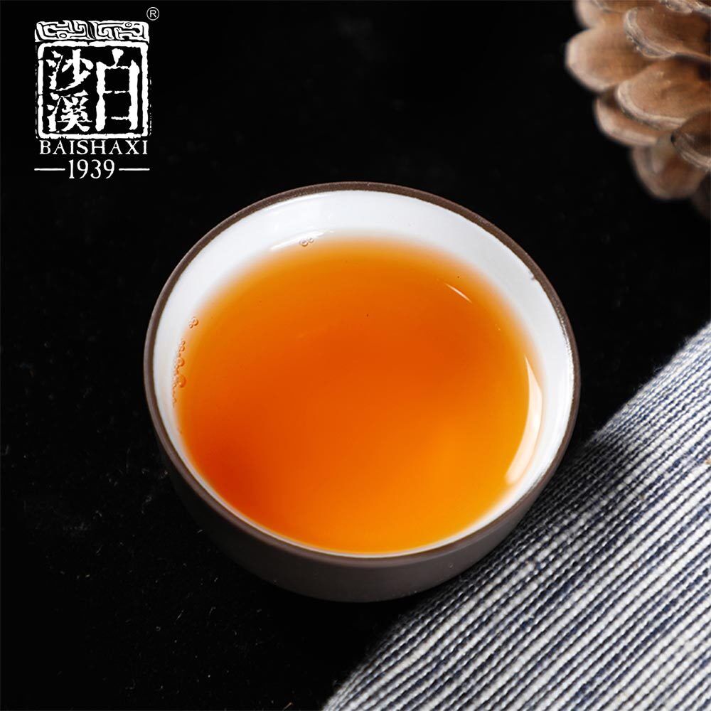Anhua Baishaxi Golden Flower Fu Cha 1953 Dark Tea Brick 338g