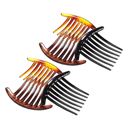 Women Hair Accessory 6Pcs French Side Comb Decorative Clips Headpiece 10.3x8.5cm