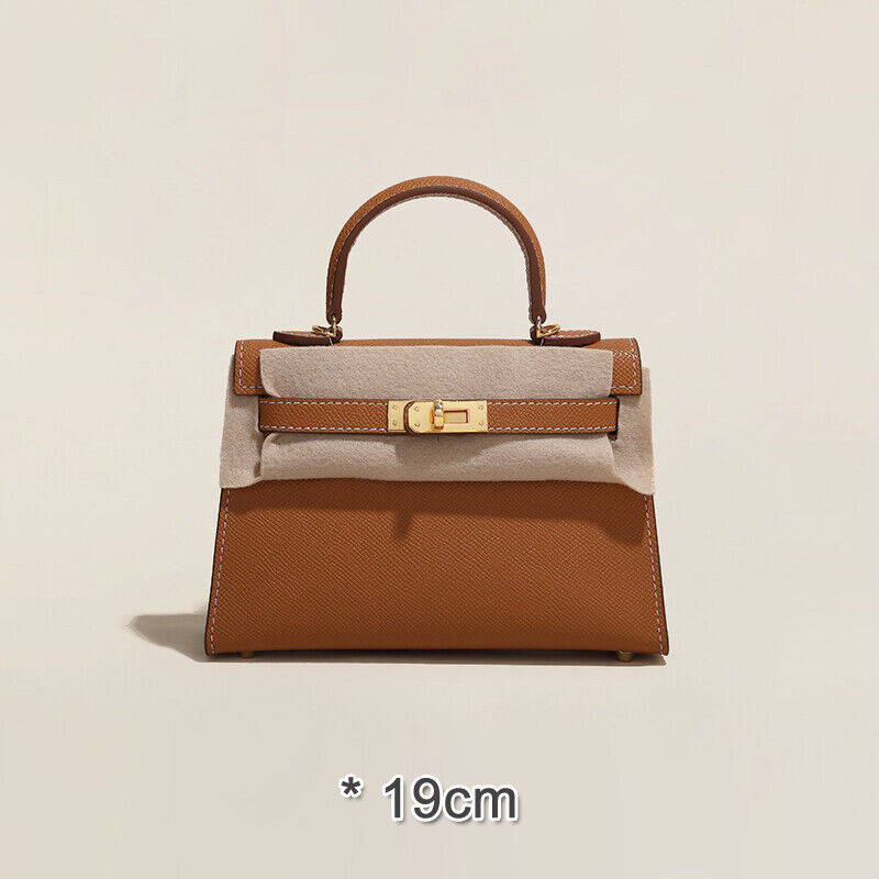 19/22/25/28 Real Leather Small Flap Briefcase Tote Clutch Shoulder Bag Crossbody