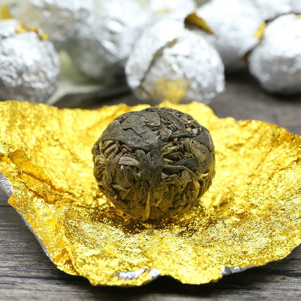 2017 Chinese Sheng Puer Tea Yi Wu Big Tree Dragon Pearl Mini Raw Puer Tuocha 50g