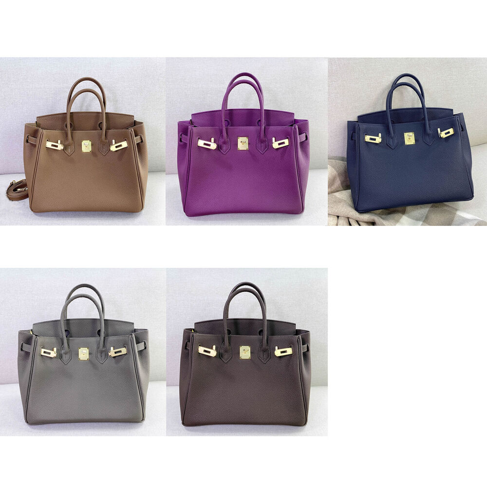 20/25/30cm Real Leather Flap Tote Shoulder bag Handbag Purse Fashion Briefcase