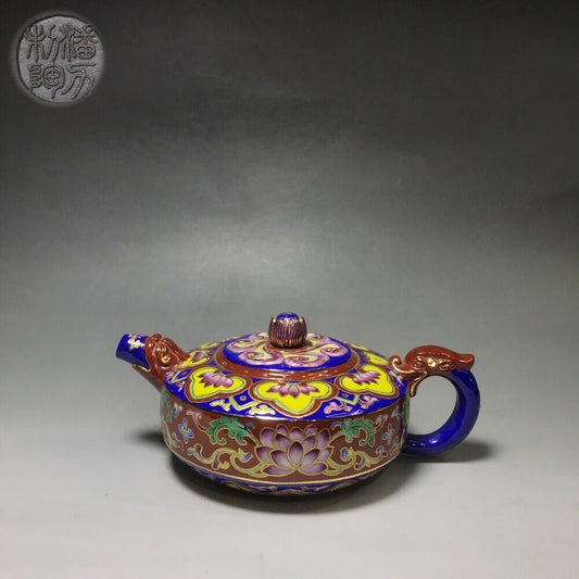 Chinese Yixing Zisha Clay Handmade Exquisite Teapot （玉碧如意 底款：潘力）