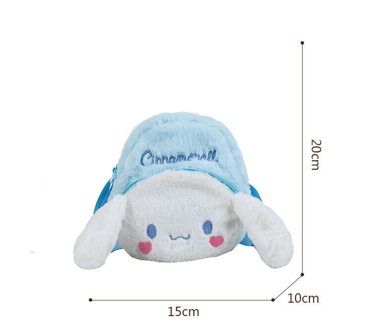 Sanrio Plush Diagonal Straddle Bag Kuromi Melody Makeup Bag