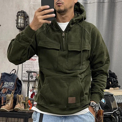 Male Clothes Sweatshirt for Men Green Winter Loose New