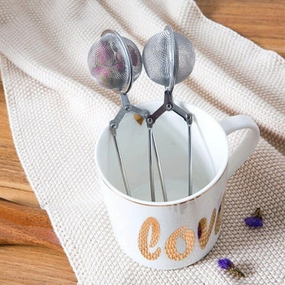 Tea Strainer Handle Tool Tea Infuser Stainless Steel Tea Pot Infuser Sphere Mesh