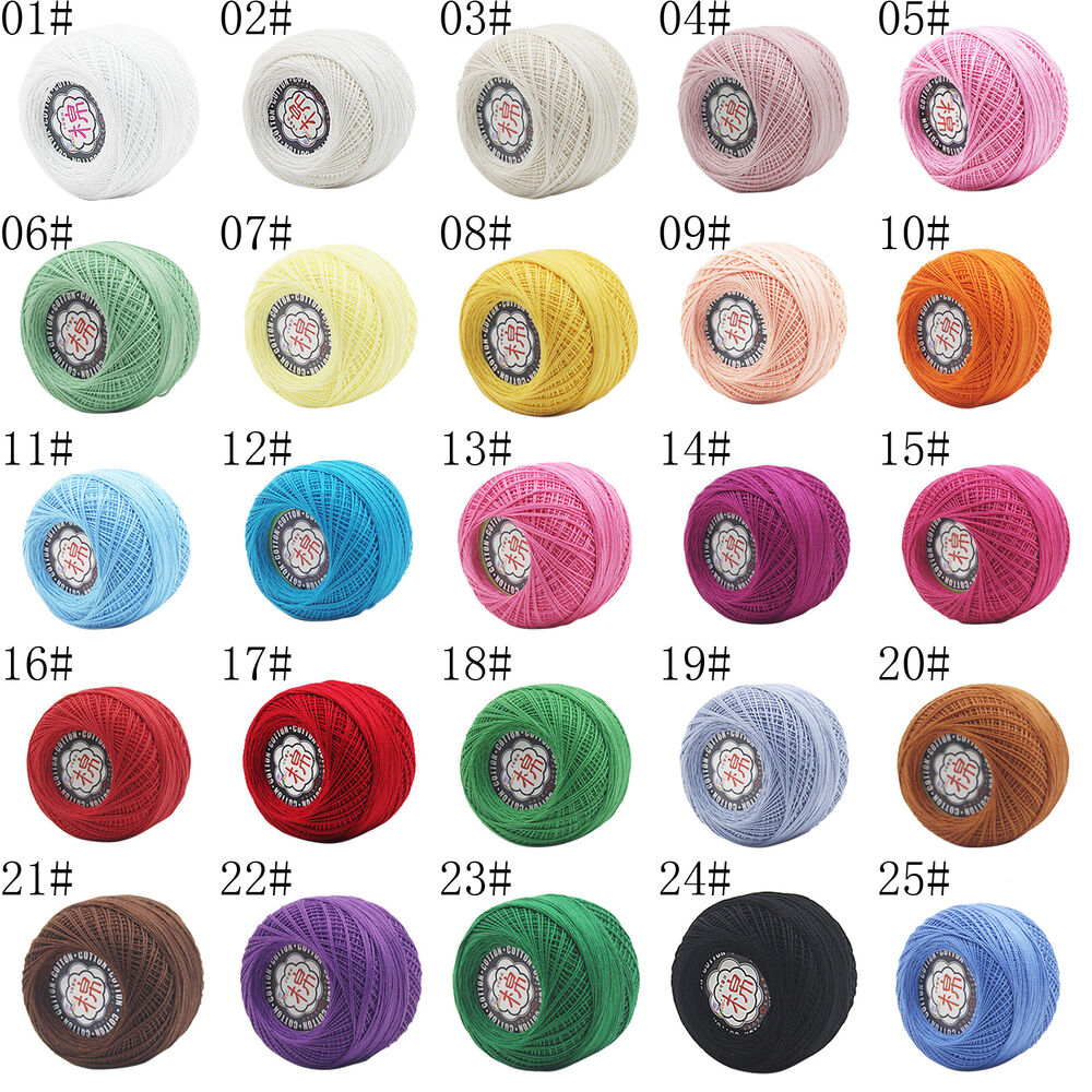 Hot Sale 50g Soft Cotton Thread Yarn Knitting Crochet Lace Embroidery Yarn