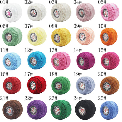 Hot Sale 50g Soft Cotton Thread Yarn Knitting Crochet Lace Embroidery Yarn