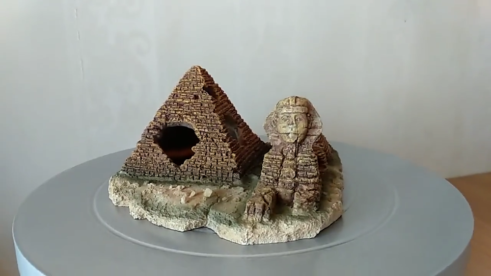 Fish Tank Decorations Resin Pyramid Sphinx Shrimp Residence Aquarium Accessories