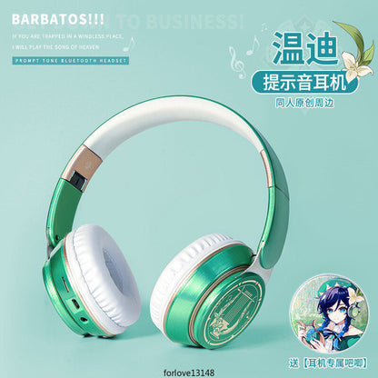 Genshin Impact Venti Cosplay Wireless Bluetooth Headset Foldable Headphones