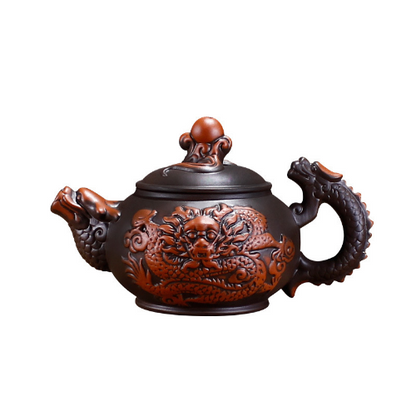 Chinese Yixing Purple Teapot Traditional Dragon Tea Pot Retro Tea Set Kettle