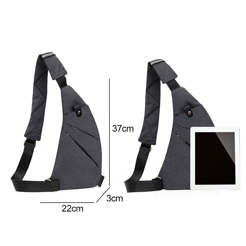 Thin Chest Bag Waterproof Phone Holster Small Crossbody Tactical Nylon Side Bag
