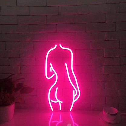 LED Neon Lights Lady Sign Wall Hanging Bar Pub Decors Artwork Acrylic 50x26.4cm