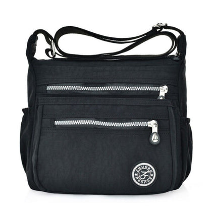 Casual Tote Nylon Shoulder Bag Polyester Fashion Solid Zipper Travel Crossbody