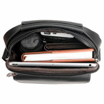 New Genuine Leather Shoulder Bags Men Crossbody Bag Quality Casual Handbag