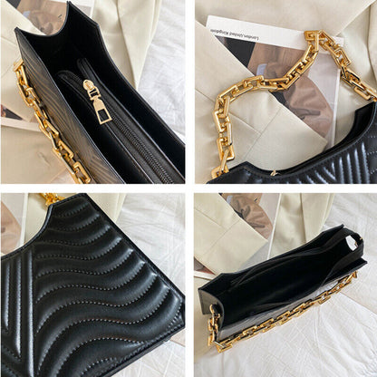 Rhombus Women's Bags PU Leather Shoulder Bag Zipper Handbags Women