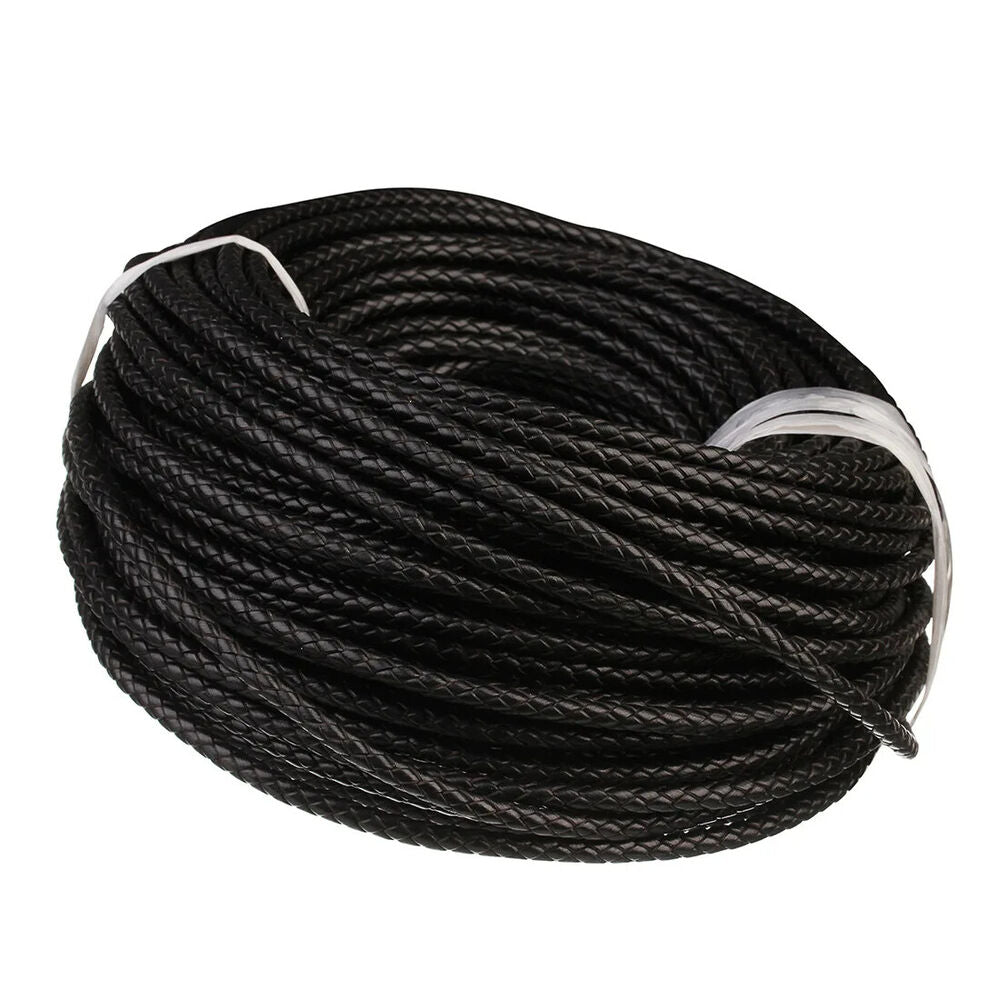 Bolo Tie Leather Rope 4mm DIY Hand-Woven Bracelet Necklace Material 10 Meter Set