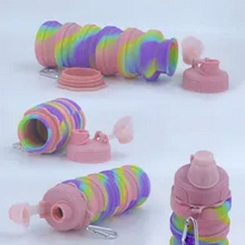 500ml Silicone WaterBottle Leakproof Portable Sport Kettle Foldable Water Bottle