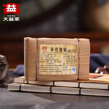 Bamboo Shell Raw Puerh Brick Tea * Menghai Dayi Puer Tea Brick 250g Raw