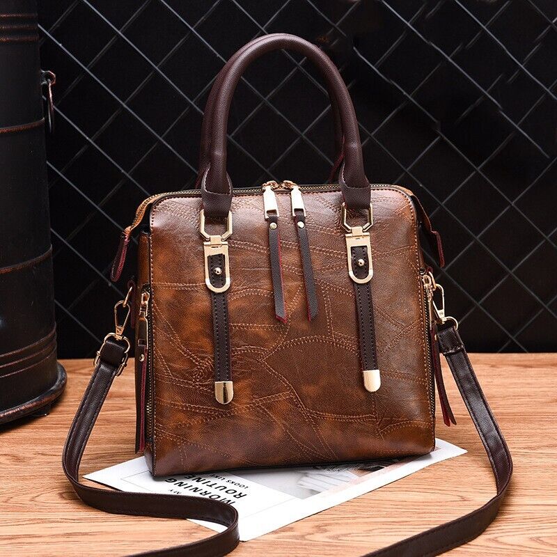 Womens Ladies PU Leather Vintage Backpack Handbag Shoulder Crossbody Bag Tote