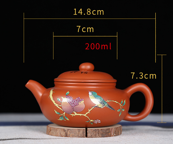 Hand Painted Yixing Teapot Handmade Green Tea Pot Kung Fu Zisha Teapot Tea Set