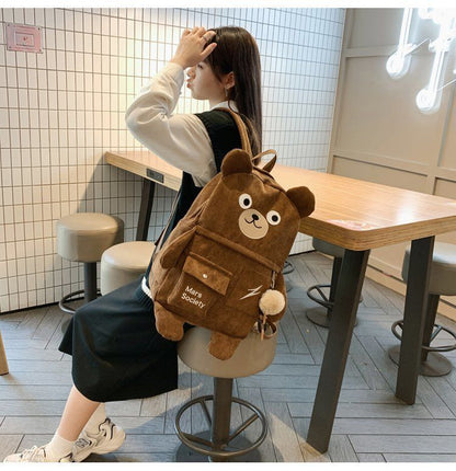 Backpacks Cute Multi-pockets School Bags Large 30*13*43 CM Polyester 20-35 L 1PC