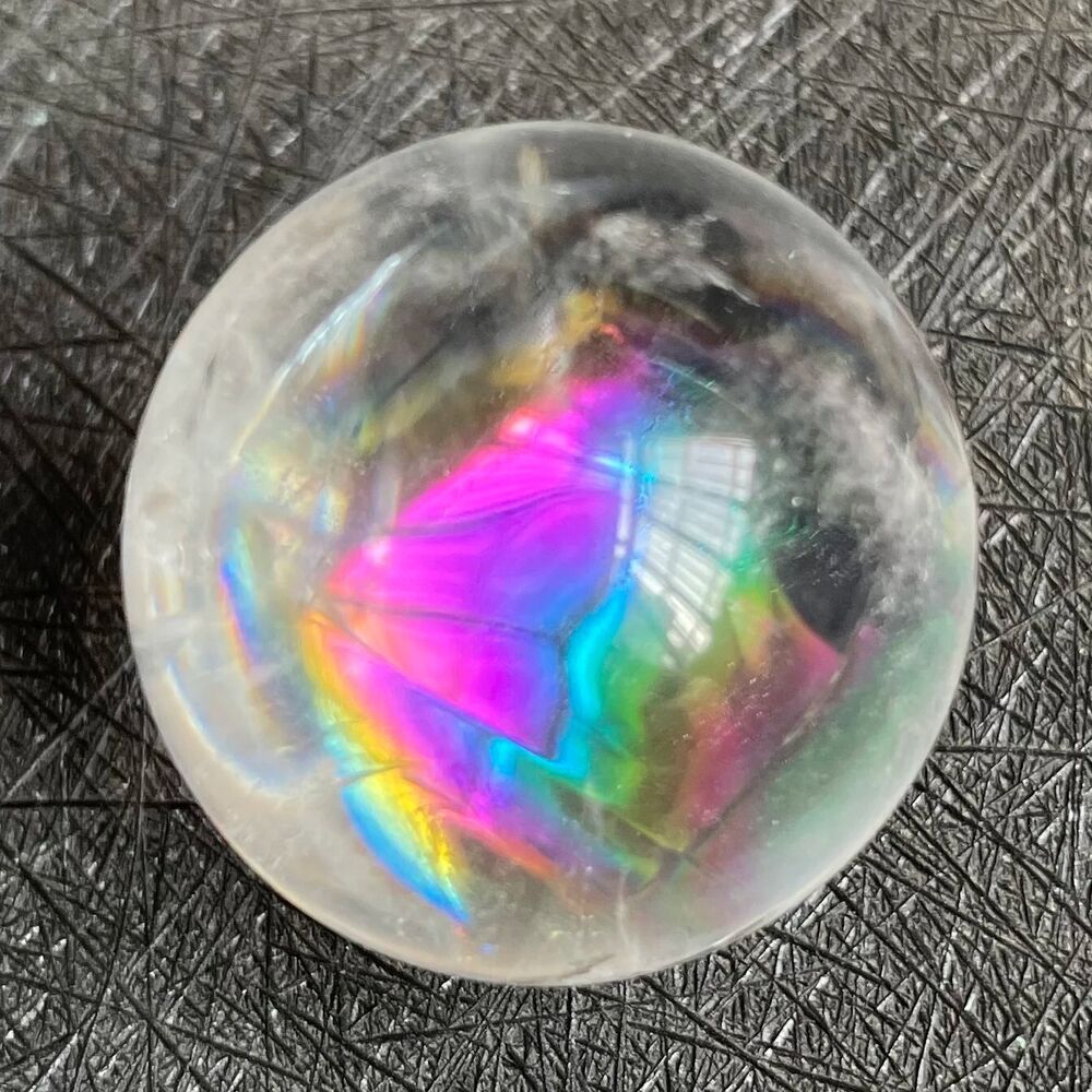 Quartz Crystal Balls Natural Stone Clear Rainbow Sphere Feng Shui Decors 25-30mm