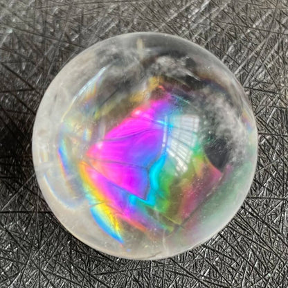 Quartz Crystal Balls Natural Stone Clear Rainbow Sphere Feng Shui Decors 25-30mm