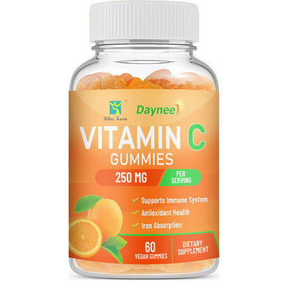 Vitamin C Vegan Gummies Natural Orange 60 Vegan Capsules