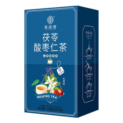 Poria Cocos Sour Jujube Kernel Tea Healthy Herb Tea Bag 150g/30 Bags