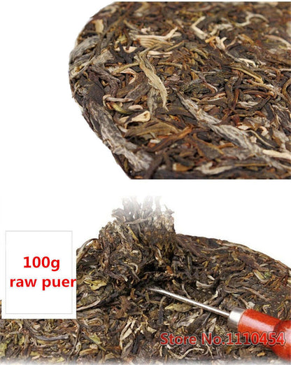 100g raw puer tea cake Pu'er tea health care yunnan chinese Good sheng puerh Tea