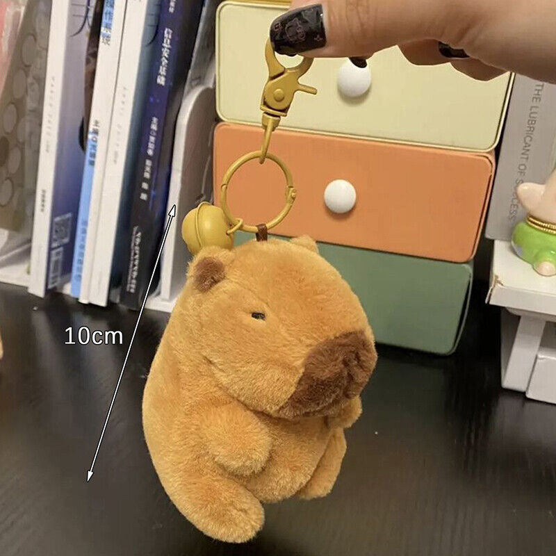 Capybara Plush Keychain Cute Bag Pendant Creative Fluffty Animals Keyring Doll