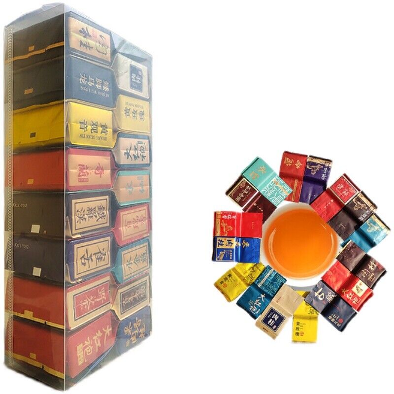 8 kinds of Wuyi Rock Tea, Oolong Tea, Big Red Treasure, QueShe, Narcissus, Lugui, Huang Guanyin-