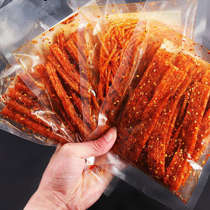 125g*4bag 辣条香辣丝大辣棒大刀肉大辣片Spicy Strip Latiao Snack Chinese Snacks Are Delicious