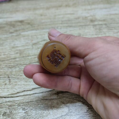 Old Bejing Chinese Carved Stone Snuff Bottle Shoushan seal Statue Calligraphy