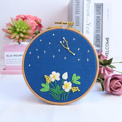 Embroidery Kit DIY Needlework Zodiac Horoscope Needlecraft Cross Stitch Artcraft