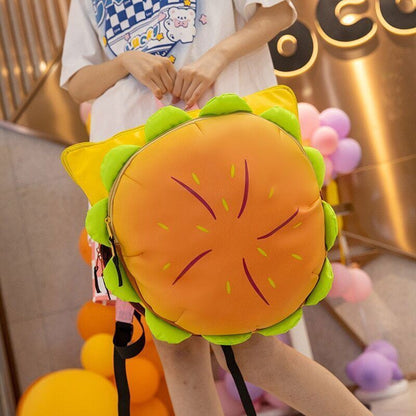 Hamburger Backpack Student Backpack Women Bag Book Bag School Students
