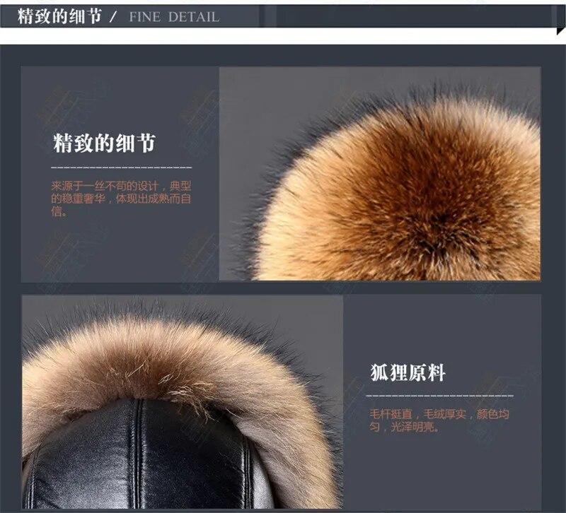 Male Full Covered Real Fox Fur Hat Russian Ushanka Hat Cossack Warm Trapper Cap