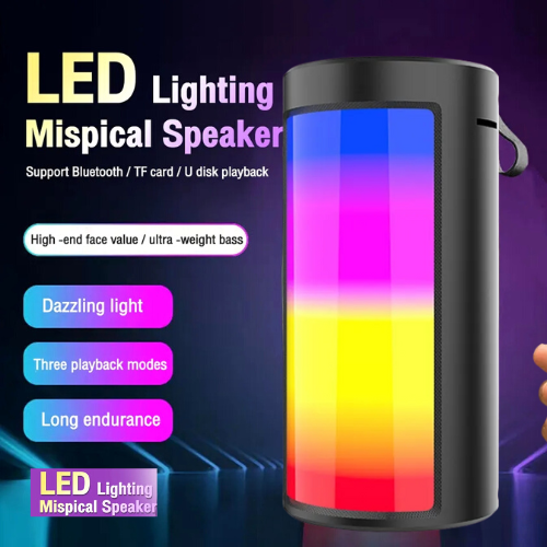 Bocina bluetooth con luces LED de colores Portable con bocina Parlante Altavoz