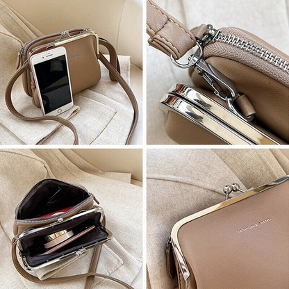 Bag Women Messenger Bag PU Leather Lady Shoulder Crossbody Bag Lock Bags