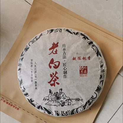 Old White Peony Tea Cake Organic Fuding Shoumei Bai Mu Dan Organic White Tea300g