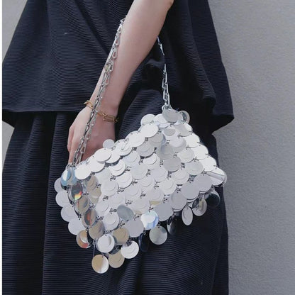 Sequins Handbag Bags Woven Totes Glitter Evening Bags Clutch Travel Shoulder Bag