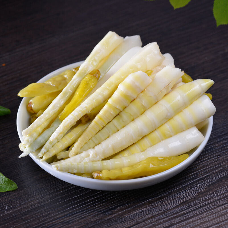 渝美滋泡椒笋尖开袋即食小包装新鲜山椒脆笋 Pickled Pepper Bamboo Shoots Open Bag Ready To Eat