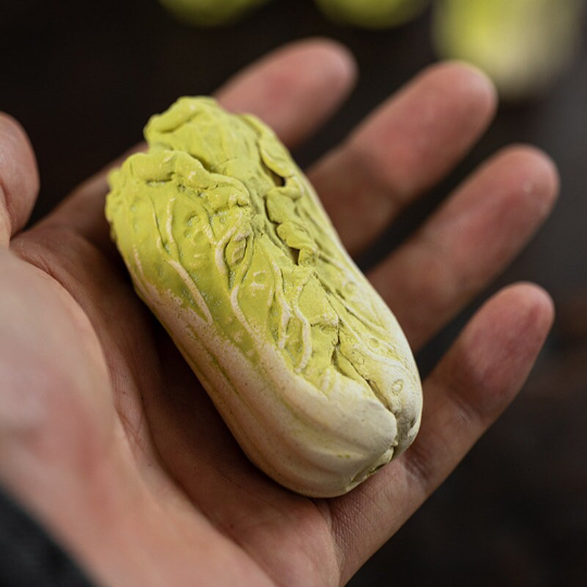 Purple Clay Chinese Cabbage Tea Pet Ornament from Yixing