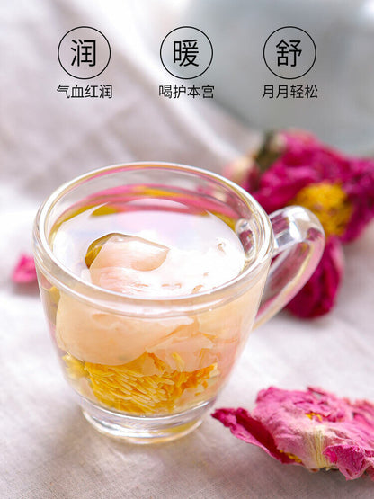 Flower Tea Cake Blooming Tea Peony Nectar Scented Health Tea Green Food 牡丹花茶