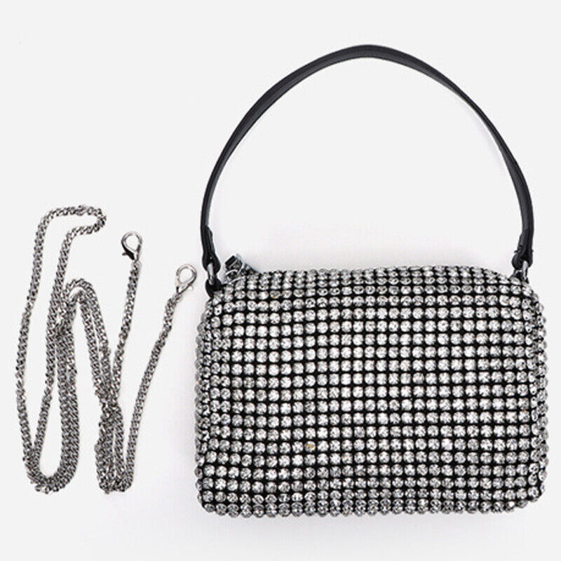 Lady's Elegant Evening Dress Bag Party/Cocktail Full Diamond Tote Shoulder Bags