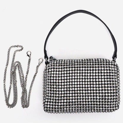 Lady's Elegant Evening Dress Bag Party/Cocktail Full Diamond Tote Shoulder Bags