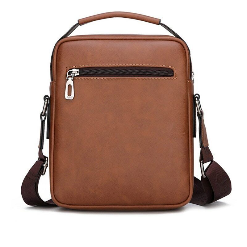 Men Crossbody Bag Multi-function Shoulder Bags Large Capacity Split Leather Bag