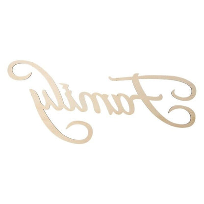 Wall Decal Family Letter Word Wood Hanging Sign Sticker Room Home Decor Ornament